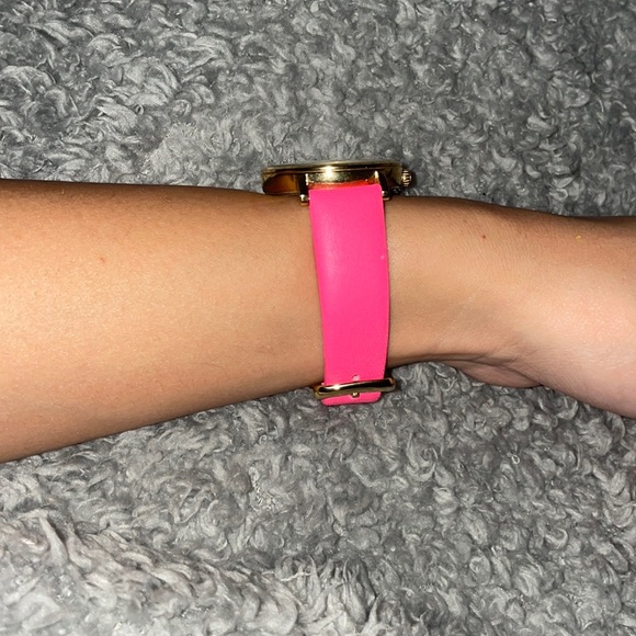 Kate Spade Pink Watch with a gold bezel and metallic face - Picture 7 of 7